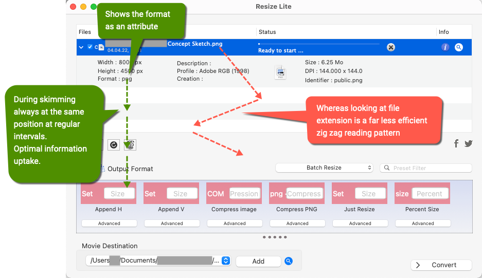 File format as file attribute eg Resize Lite.png