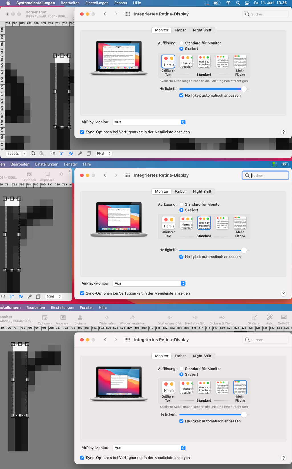 GC on same 15in MBP Internal Retina Display at different macOS UI resolutions.png